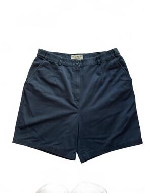 L.L.Bean Women's Original Fit Casual Shorts Navy Blue Size 16 Regular